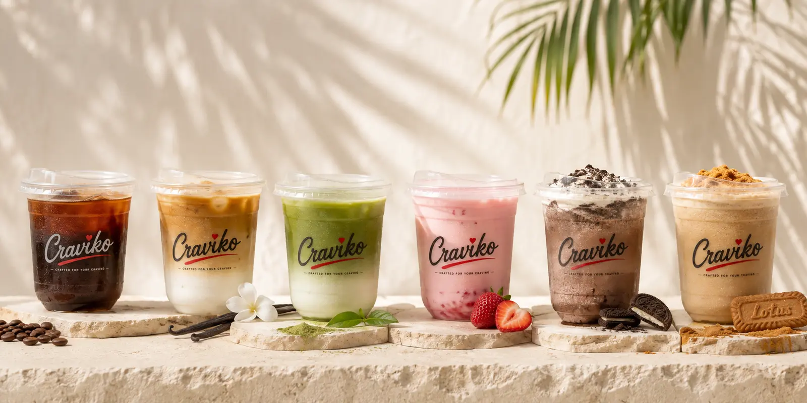 Craviko cold brew, iced coffee, matcha and shakes